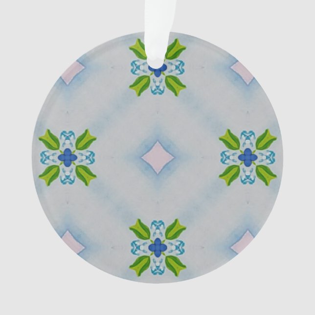 Forget-Me-Not Floral Acrylic Ornament (Front)