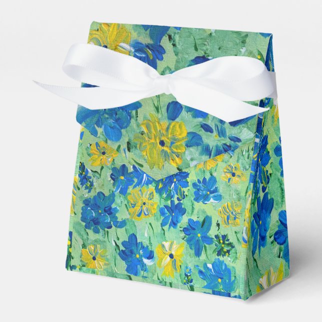 Forget-Me-Not Floral Favor Box (Front Side)