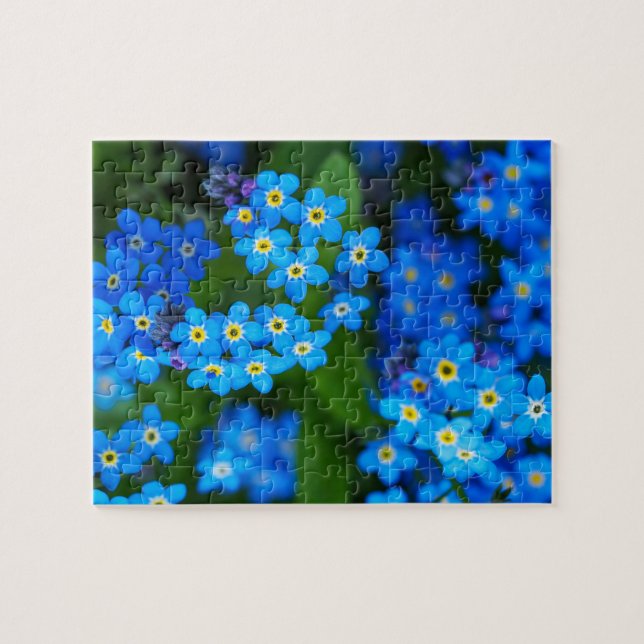 Forget-me-not Floral Jigsaw Puzzle (Horizontal)