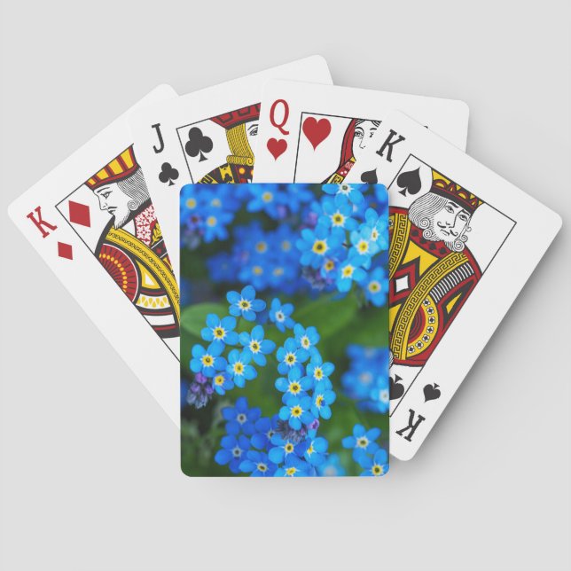Forget-me-not Floral Playing Cards (Back)