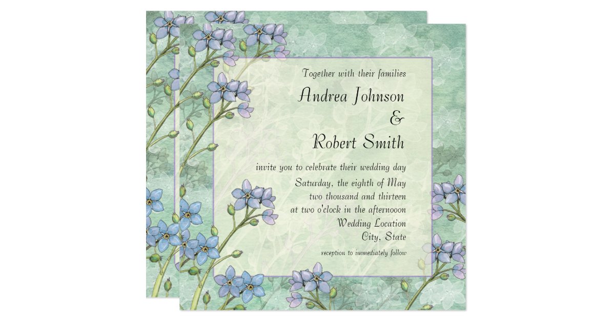 Forget Me Not Wedding Invitations 3