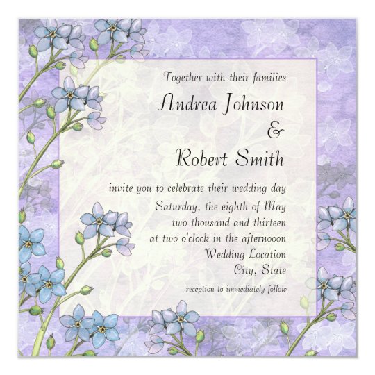 Forget Me Not Wedding Invitations 4