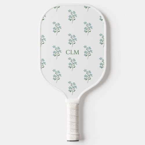 Forget Me Not Floral Sweet Preppy Pickleball Paddle