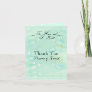 Forget Me Not Floral Wedding Thank You Card