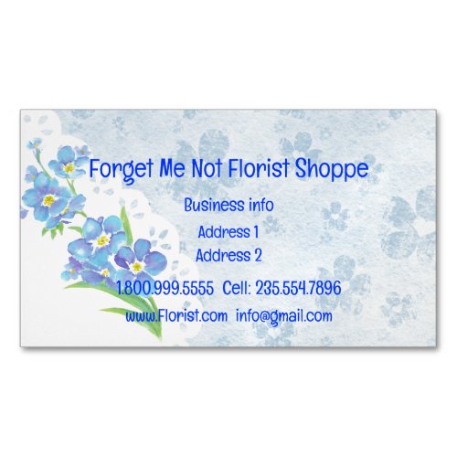 Forget Me Not Florist Shoppe Flower Business Card