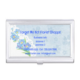 Forget Me Not Florist Shoppe Flower Business Card Business Card Case