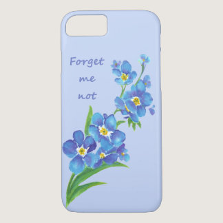 Forget-Me-Not Flower and  Inspirational Quote iPhone 8/7 Case