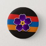 Forget Me Not Flower And The Flag Round Button at Zazzle