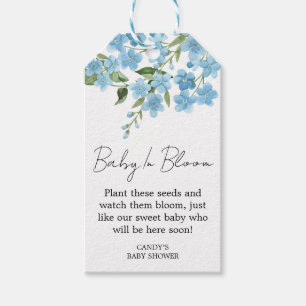 Forget me not Flower Baby Shower Seed Gift Tags