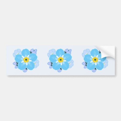 Forget_me_not Flower Bumper Sticker