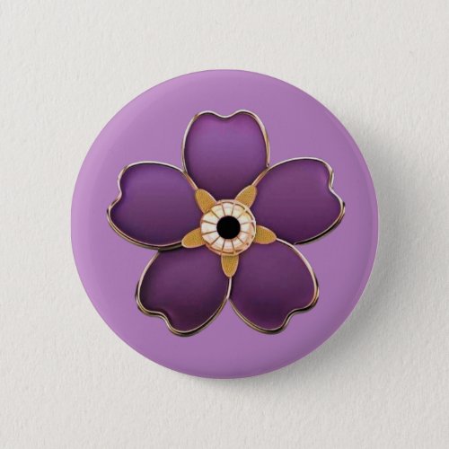Forget Me Not Flower Button