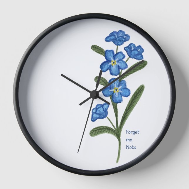 Forget Me Not Flower Clock (Front)