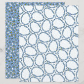 Forget me not flower field with Easter egg (Front/Back)
