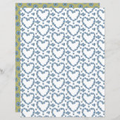 Forget me not flower field with hearts frame (Front/Back)