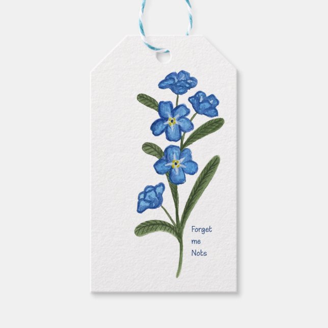 Forget Me Not Flower Gift Tag (Front)