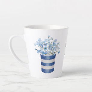 Forget Me Not Flower Lover Ceramic Latte Mug