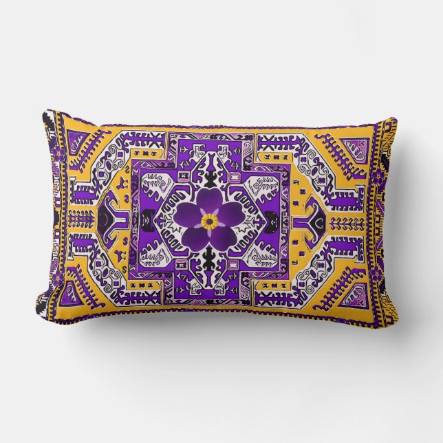 Forget me Not flower Lumbar Pillow (Front)
