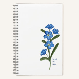 Forget Me Not Flower Notebook