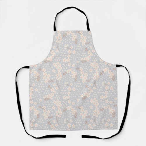 Forget-me-not flower Pattern Apron