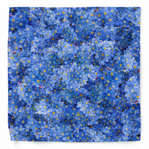 Forget Me Not Flower Pattern Bandana
