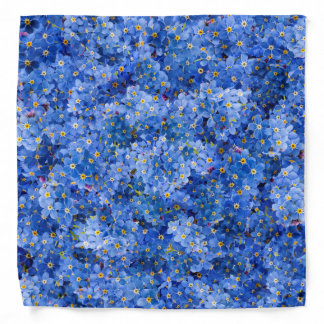 Forget Me Not Flower Pattern Bandana