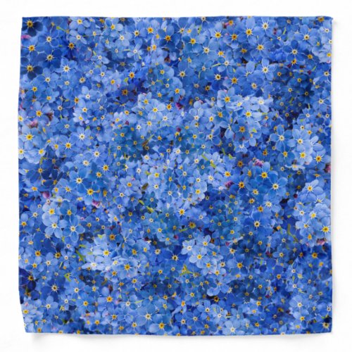 Forget Me Not Flower Pattern Bandana