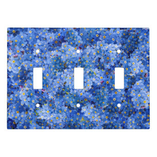 Forget Me Not Flower Pattern Light Switch Cover