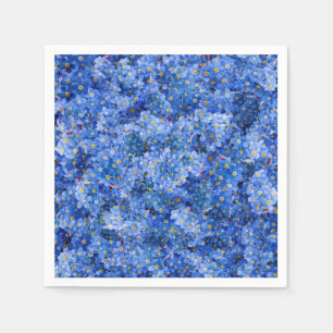 Forget Me Not Flower Pattern Napkins