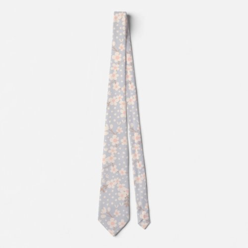 Forget-me-not flower Pattern Neck Tie
