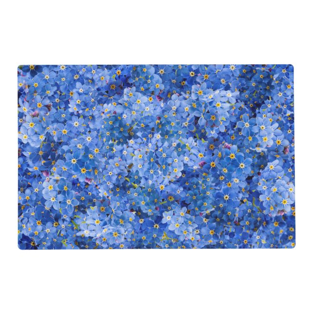 Forget Me Not Flower Pattern Placemat (Back)