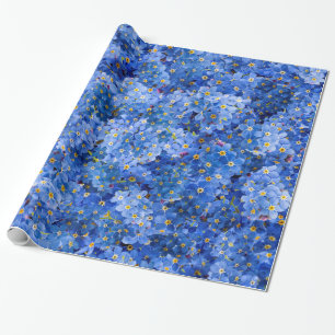 Forget Me Not Flower Pattern Wrapping Paper
