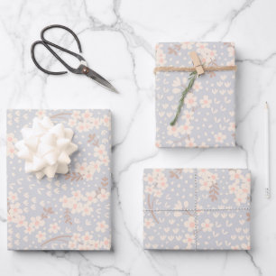 Forget-me-not flower Pattern Wrapping Paper Sheets