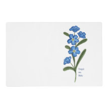 Forget Me Not Flower Placemat