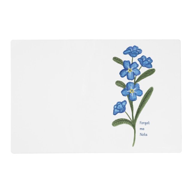 Forget Me Not Flower Placemat (Front)