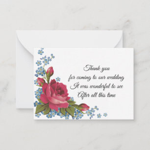 Forget Me Not Flower thank You cards
