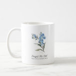 Forget Me Not Flower True Love Custom Monogram Coffee Mug at Zazzle