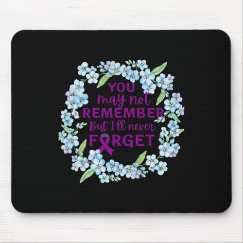 Forget_me_not Flower Wreath Heimers Awareness  Mouse Pad