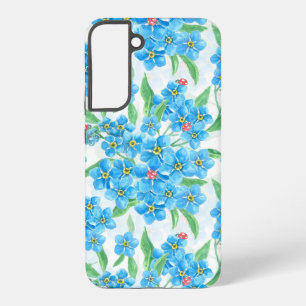 Forget me not flowers and ladybugs samsung galaxy s22+ case