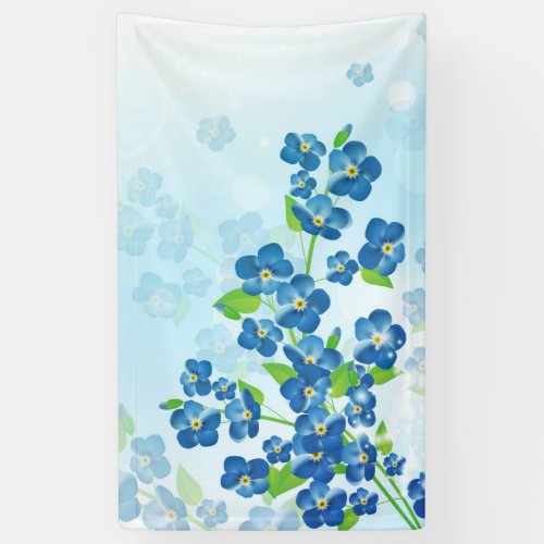 Forget Me Not Flowers Banner