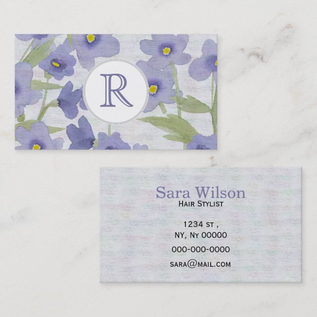 forget-me-not-flowers business card (Front/Back)