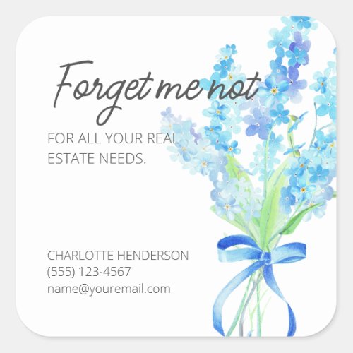 Forget Me Not Flowers Business Labels