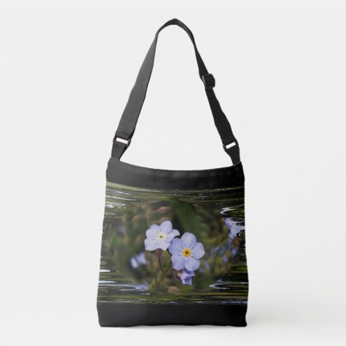 Forget me not flowers crossbody bag