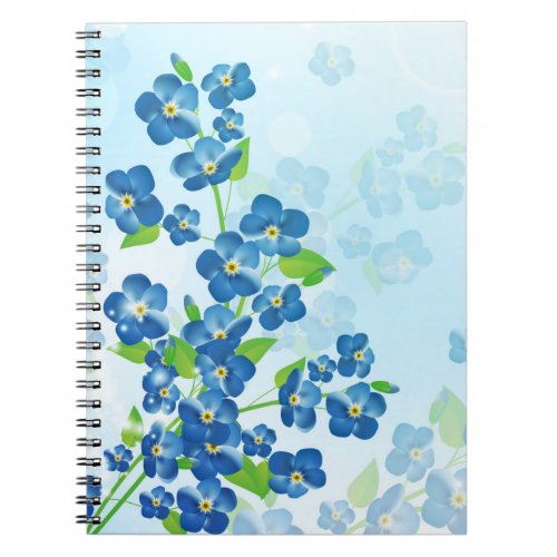 Forget Me Not Flowers Notebook