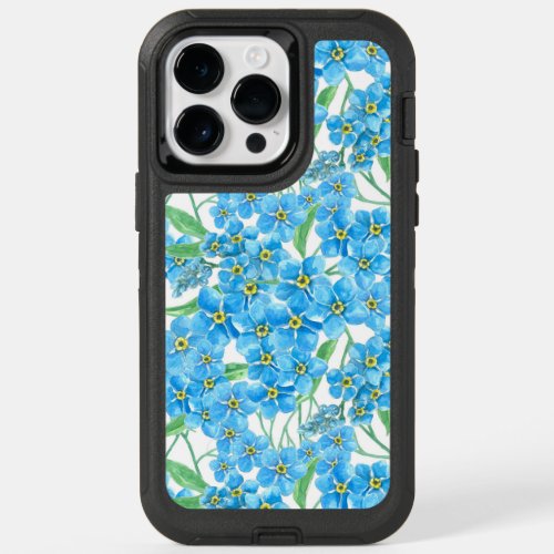 Forget me not flowers OtterBox iPhone 14 pro max case