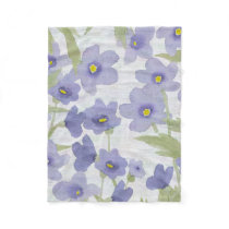 forget-me-not flowers pattern fleece blanket