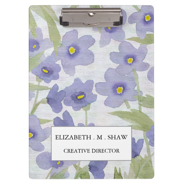 forget-me-not-flowers print floral pattern clipboard (Front)