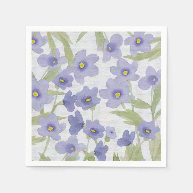 forget-me-not-flowers print napkins (Front)