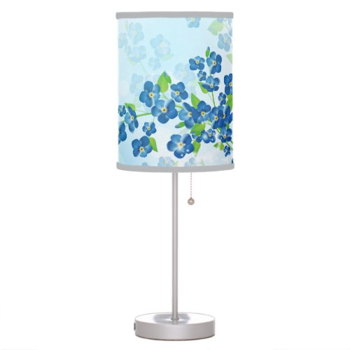 Forget Me Not Flowers Table Lamp