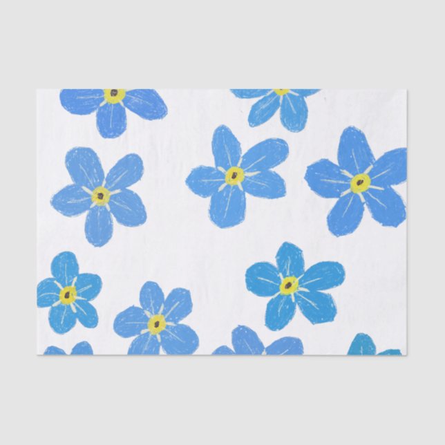 Forget-me-not Flowers Tissue Paper (Front)