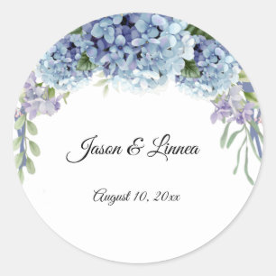 Forget-Me-Not Flowers Watercolor Elegant  Classic Round Sticker